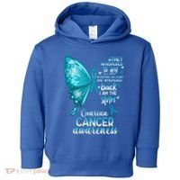 I Am The Storm Ovarian Cancer Awareness Butterfly Gift Toddler Hoodie thumb 0