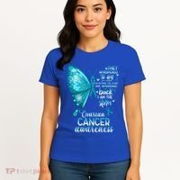I Am The Storm Ovarian Cancer Awareness Butterfly Gift Women's T-Shirt thumb 4