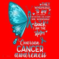 I Am The Storm Ovarian Cancer Awareness Butterfly Gift Santa Hat thumb 1