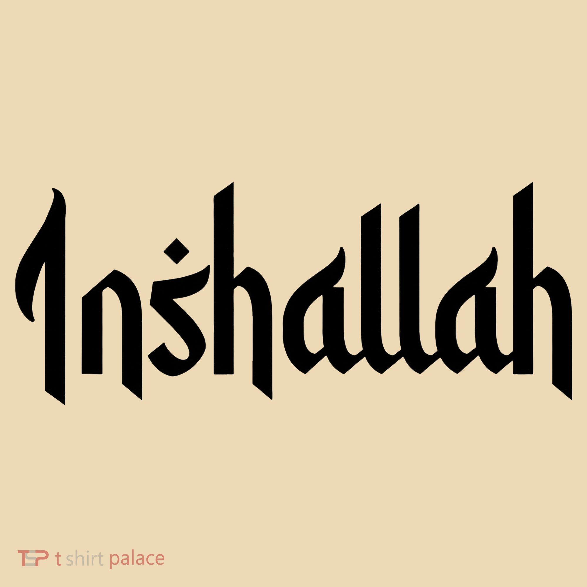 Inshallah Arabic Text Islam Muslim Gift Tote Bag