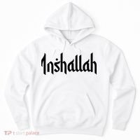Inshallah Arabic Text Islam Muslim Gift Hoodie thumb 0