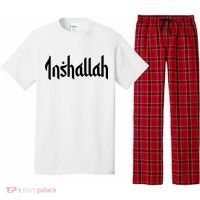 Inshallah Arabic Text Islam Muslim Gift Pajama Set thumb 0