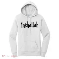 Inshallah Arabic Text Islam Muslim Gift Women's Hoodie thumb 0