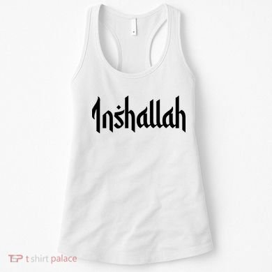 Inshallah Arabic Text Islam Muslim Gift Women's Tank Top