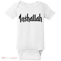 Inshallah Arabic Text Islam Muslim Gift Baby Bodysuit thumb 0
