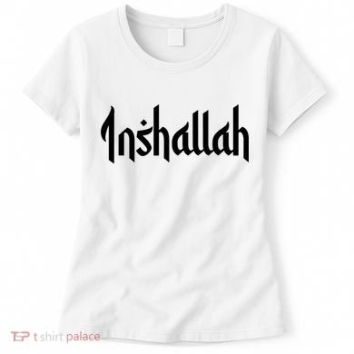 Inshallah Arabic Text Islam Muslim Gift Women's T-Shirt