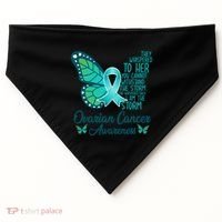 I Am The Storm Ovarian Cancer Awareness Teal Butterfly Cool Gift USA-Made Doggie Bandana thumb 0