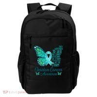 I Am The Storm Ovarian Cancer Awareness Teal Butterfly Cool Gift Backpack thumb 0