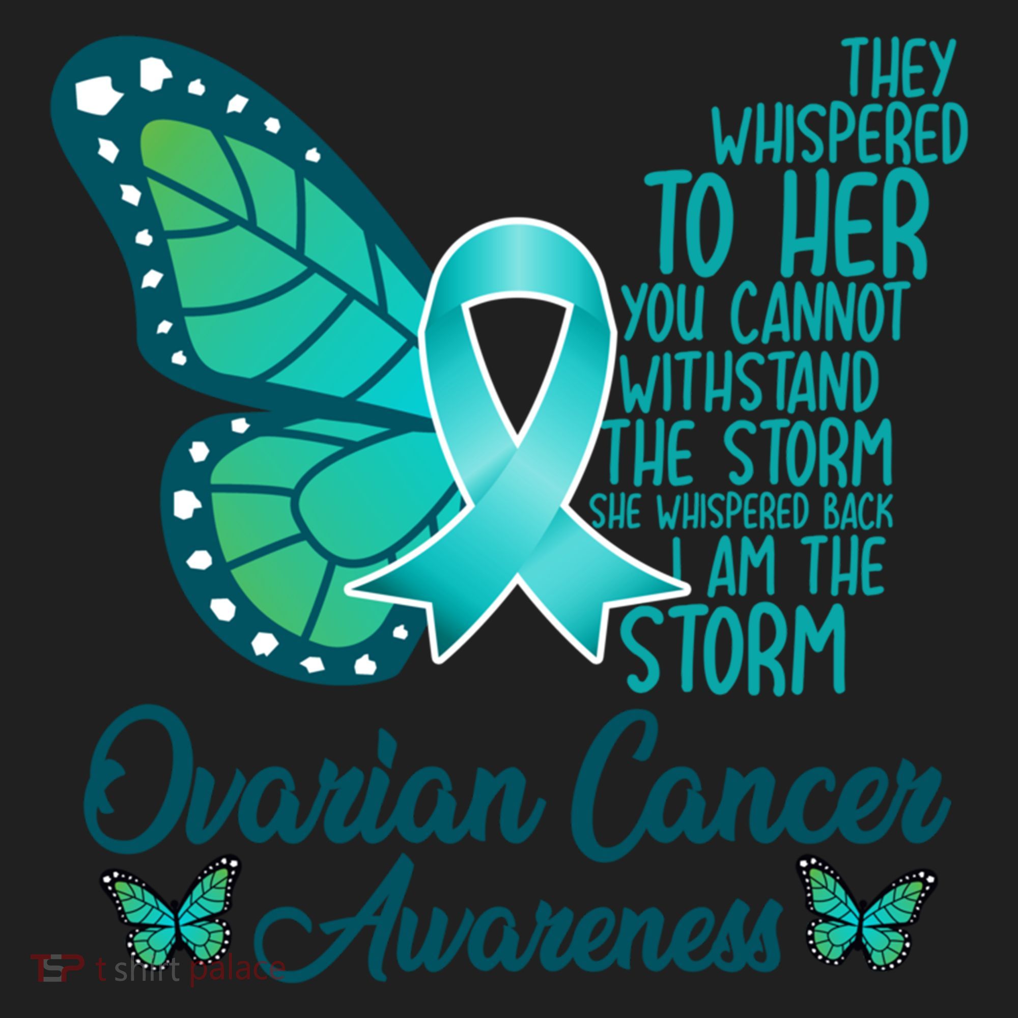 I Am The Storm Ovarian Cancer Awareness Teal Butterfly Cool Gift Hat