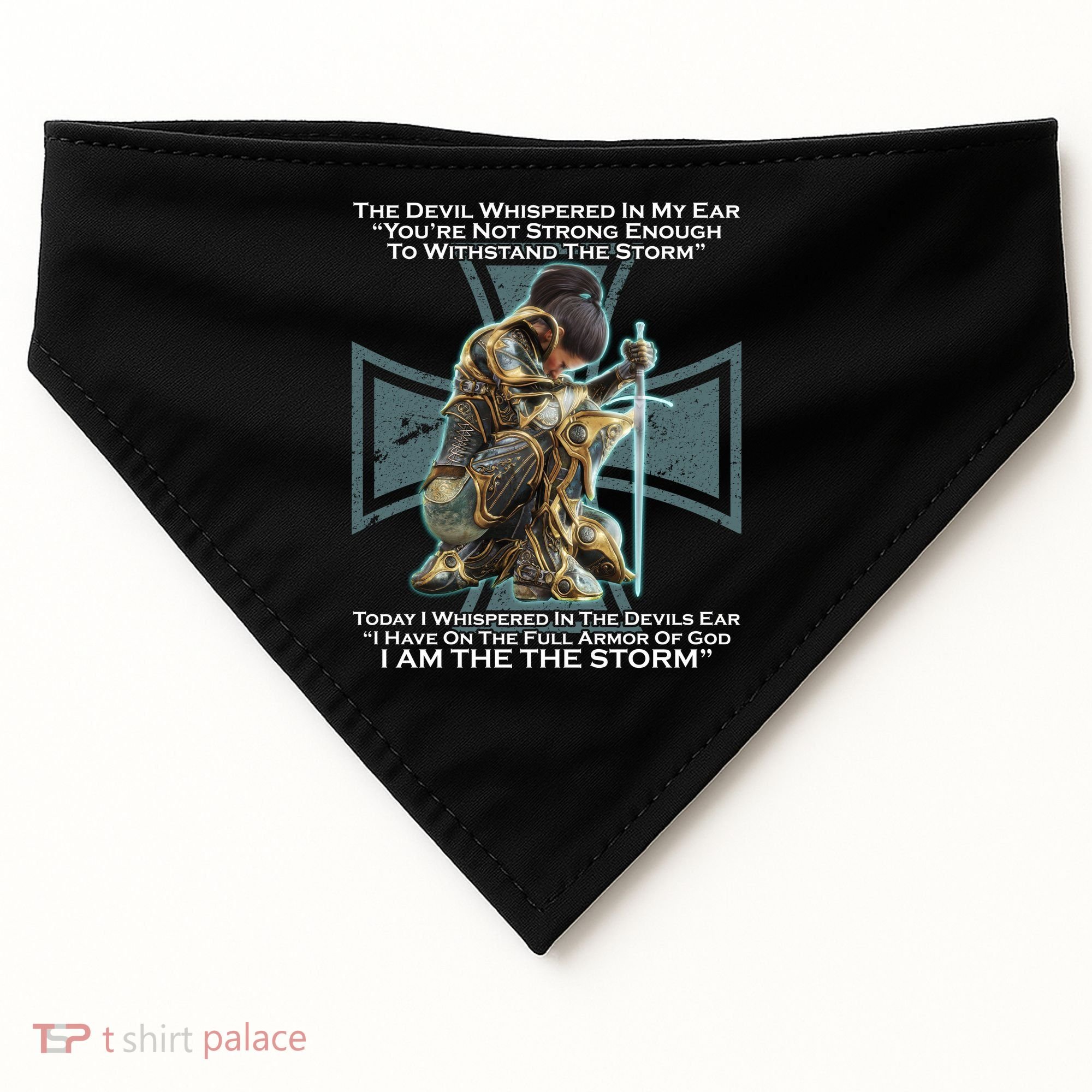 I Am The Storm Female Knight Warrioress USA-Made Doggie Bandana