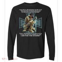 I Am The Storm Female Knight Warrioress Comfort Colors Heavyweight Long Sleeve T-Shirt thumb 0