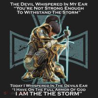 I Am The Storm Female Knight Warrioress Comfort Colors Heavyweight Long Sleeve T-Shirt thumb 2