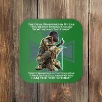 I Am The Storm Female Knight Warrioress Coaster thumb 0