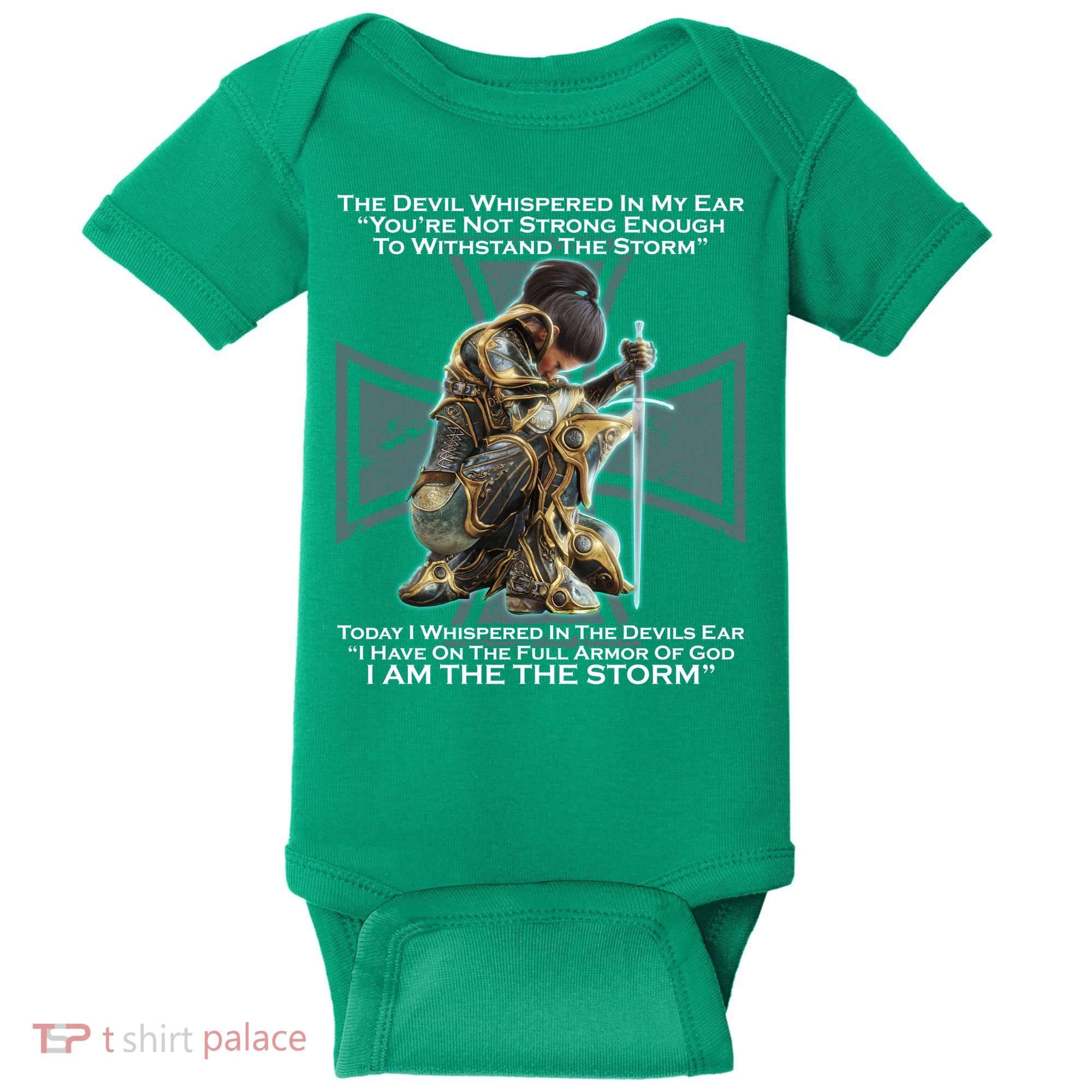 I Am The Storm Female Knight Warrioress Baby Bodysuit