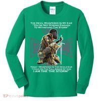 I Am The Storm Female Knight Warrioress Kids Long Sleeve Shirt thumb 0