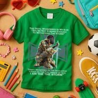 I Am The Storm Female Knight Warrioress Kids T-Shirt thumb 3