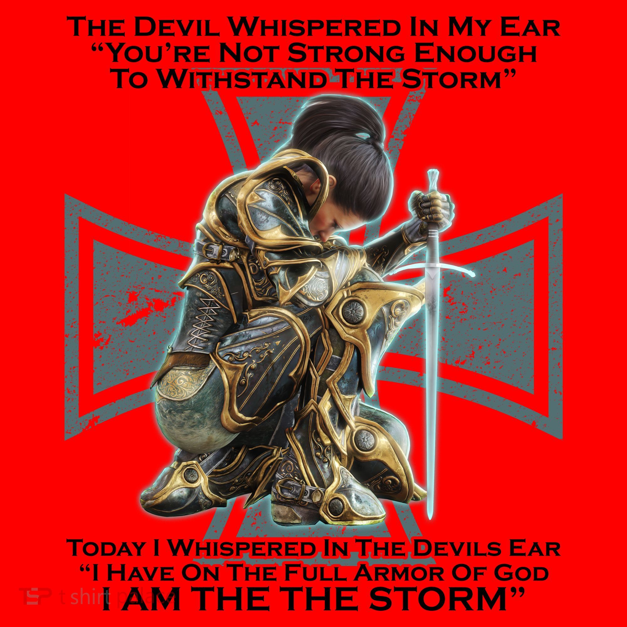I Am The Storm Female Knight Warrioress Santa Hat