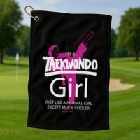 IM A Taekwondo Much Cooler Martial Arts Tkd Quote Funny Gift Golf Towel thumb 1