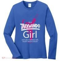 IM A Taekwondo Much Cooler Martial Arts Tkd Quote Funny Gift Women's Long Sleeve Shirt thumb 0