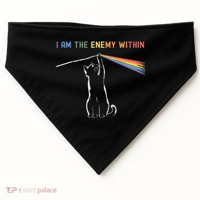 I Am The Enemy Within Kamala Harris Cat Lady Brighter Future USA-Made Doggie Bandana