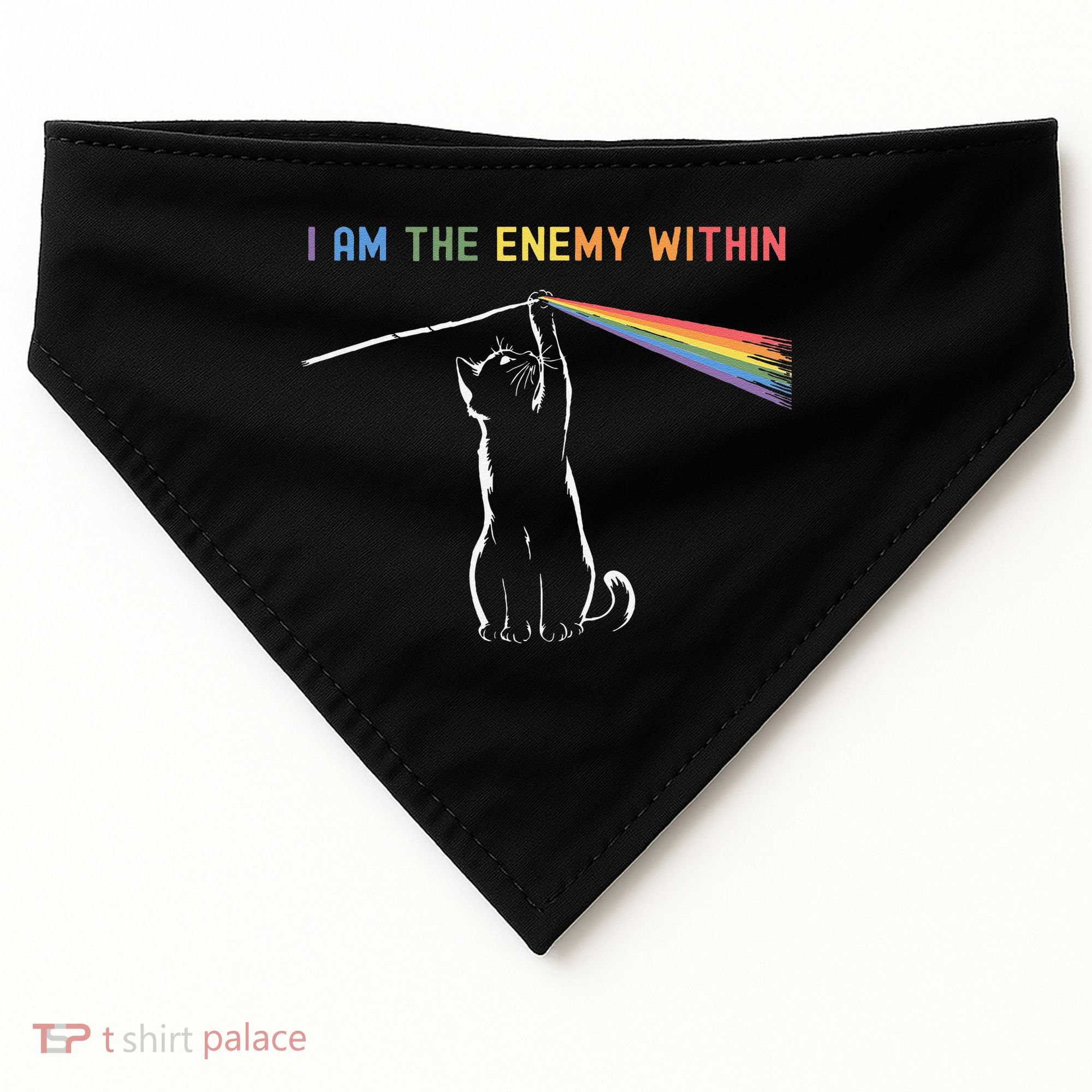 I Am The Enemy Within Kamala Harris Cat Lady Brighter Future USA-Made Doggie Bandana