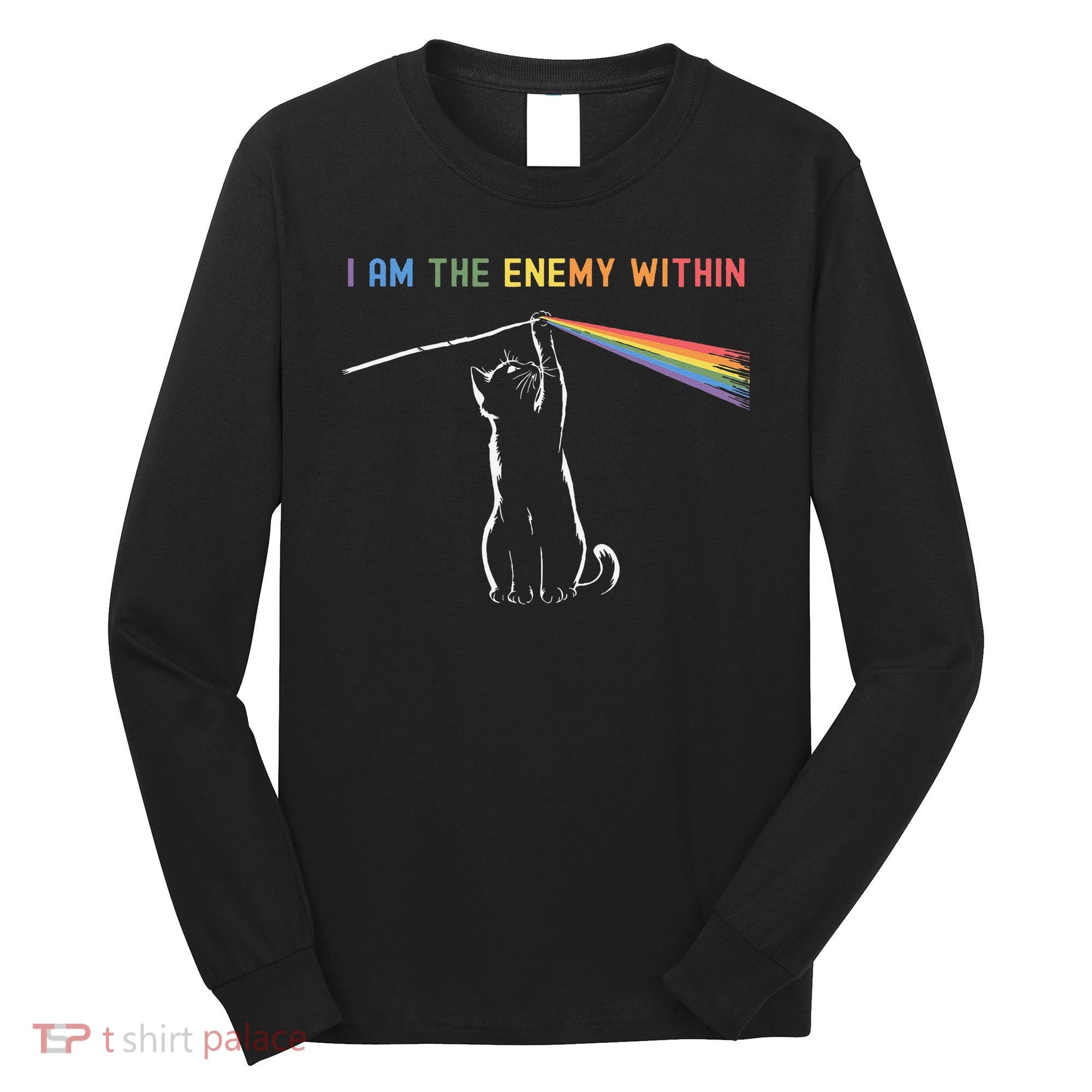 I Am The Enemy Within Kamala Harris Cat Lady Brighter Future Long Sleeve Shirt
