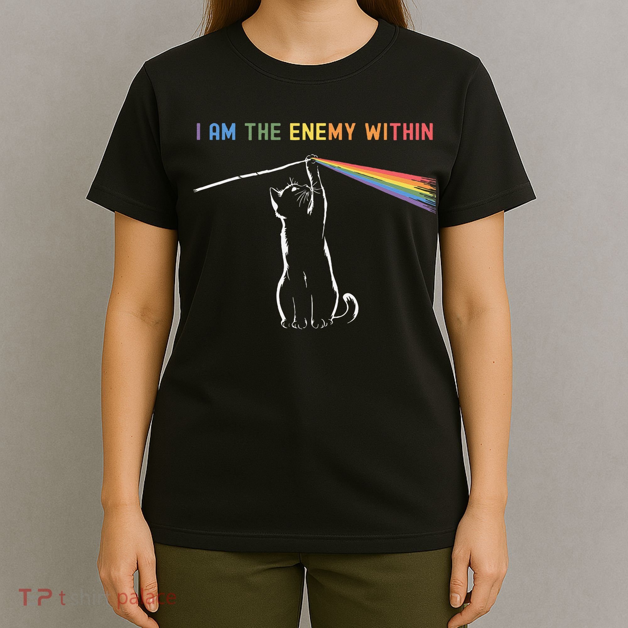 I Am The Enemy Within Kamala Harris Cat Lady Brighter Future T-Shirt