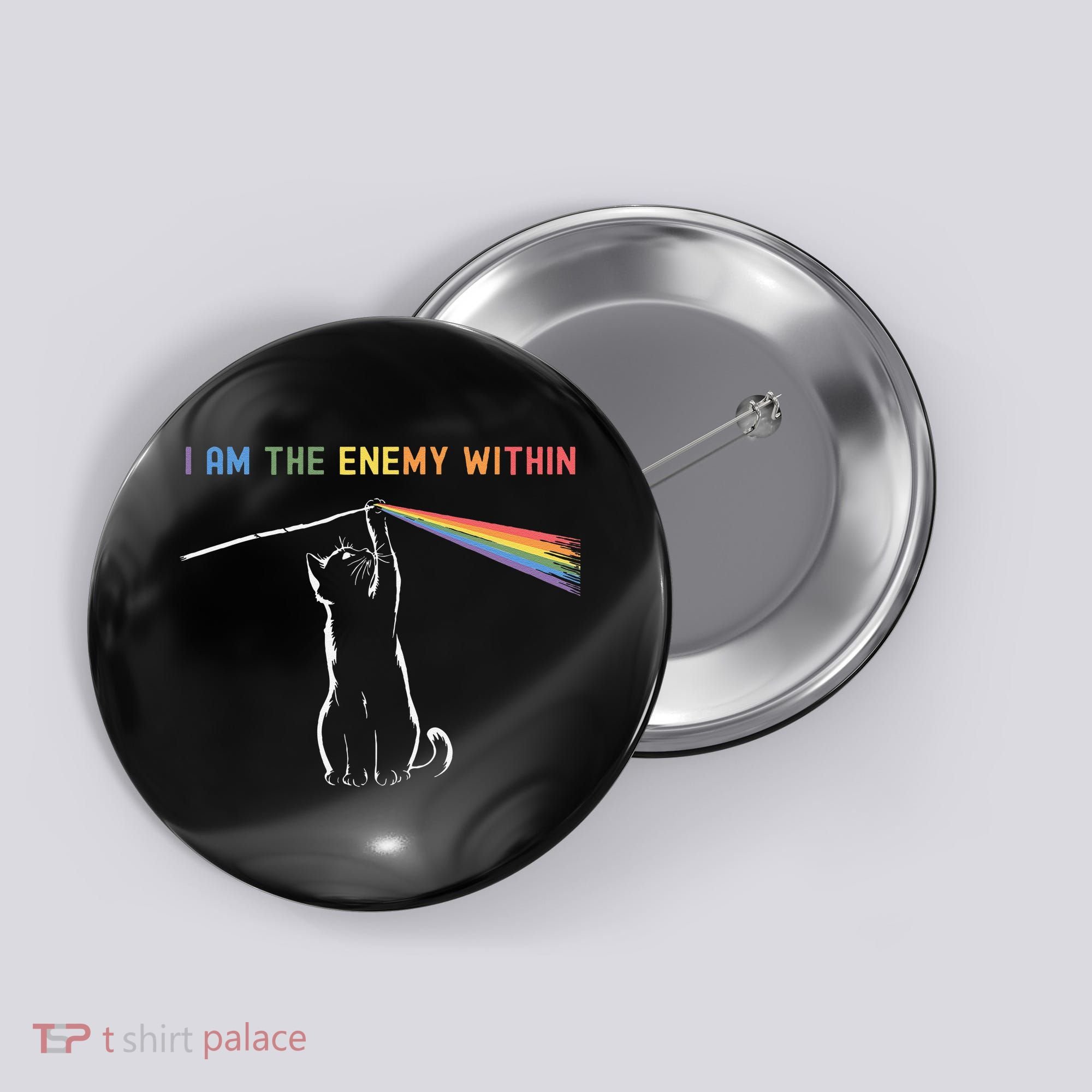 I Am The Enemy Within Kamala Harris Cat Lady Brighter Future Button