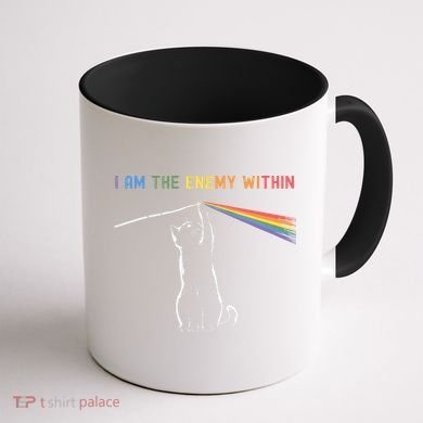 I Am The Enemy Within Kamala Harris Cat Lady Brighter Future Coffee Mug back