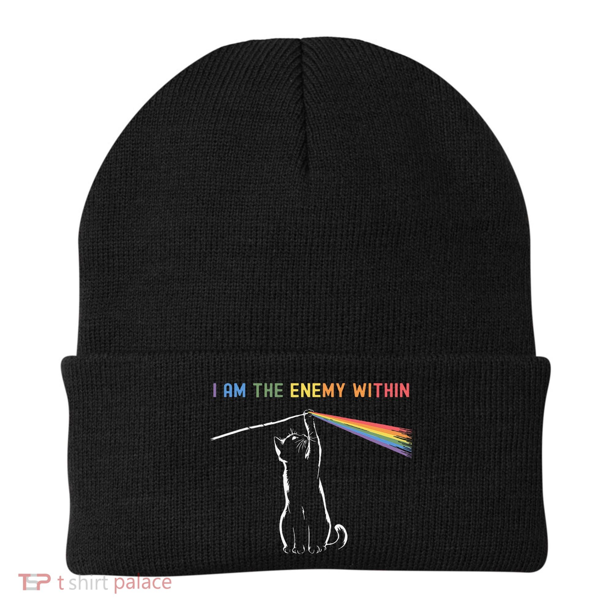 I Am The Enemy Within Kamala Harris Cat Lady Brighter Future Beanie
