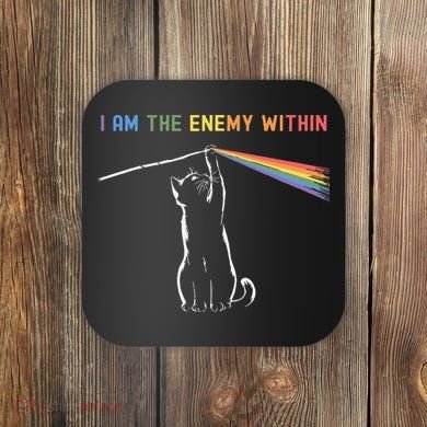 I Am The Enemy Within Kamala Harris Cat Lady Brighter Future Coaster