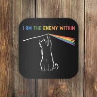 I Am The Enemy Within Kamala Harris Cat Lady Brighter Future Coaster thumb 0