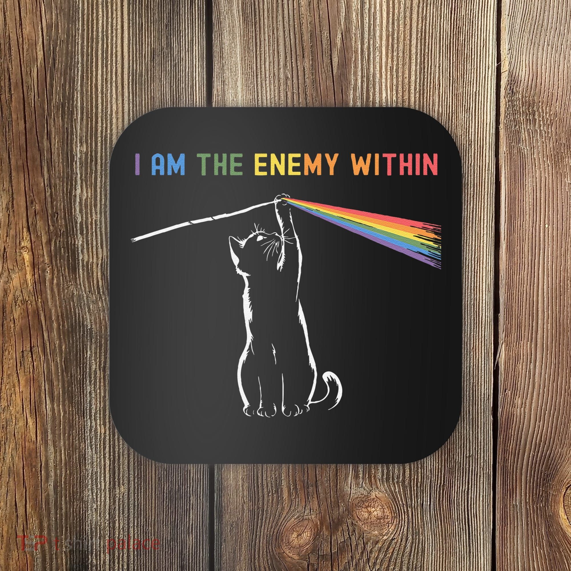 I Am The Enemy Within Kamala Harris Cat Lady Brighter Future Coaster