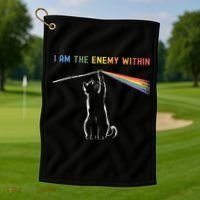 I Am The Enemy Within Kamala Harris Cat Lady Brighter Future Golf Towel thumb 1