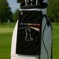 I Am The Enemy Within Kamala Harris Cat Lady Brighter Future Golf Towel thumb 2