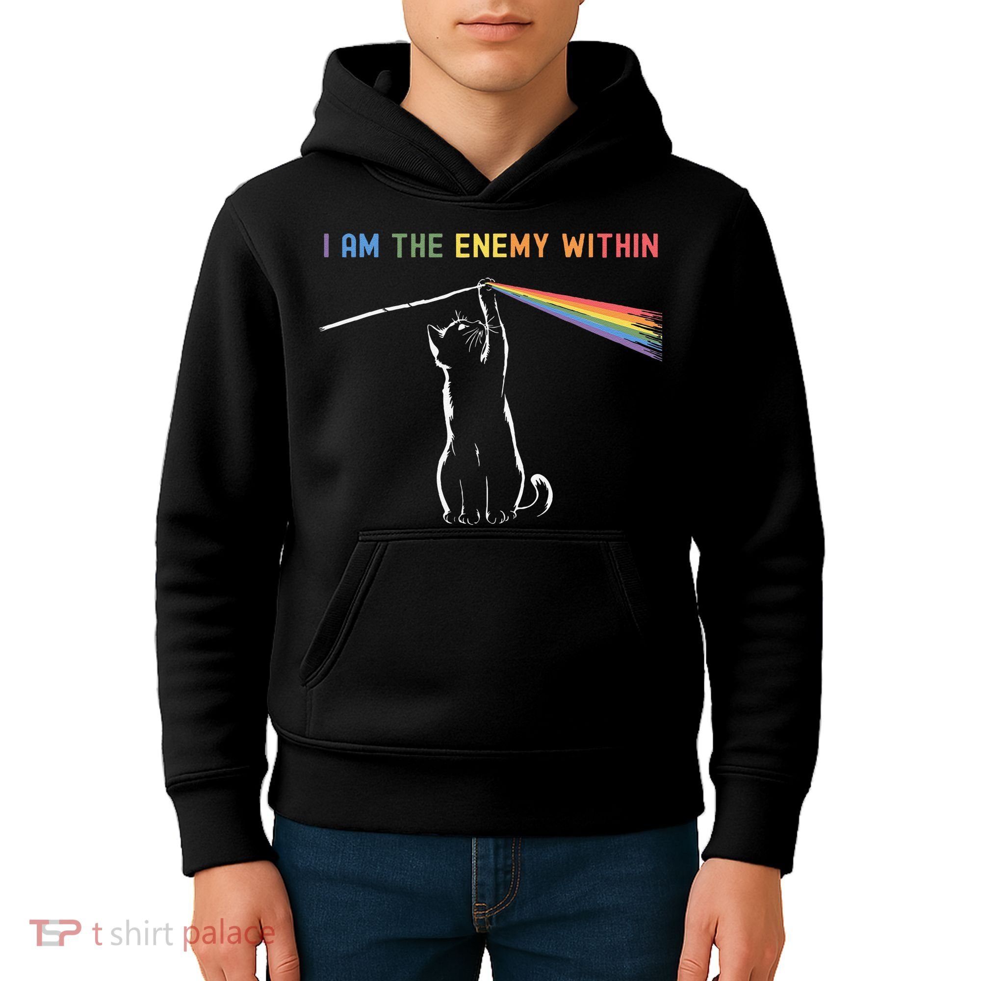 I Am The Enemy Within Kamala Harris Cat Lady Brighter Future Kids Hoodie