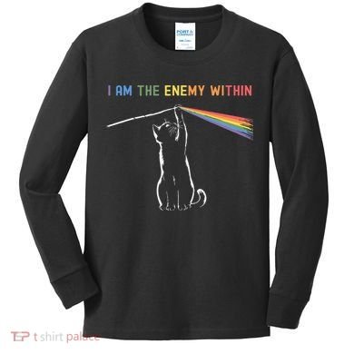I Am The Enemy Within Kamala Harris Cat Lady Brighter Future Kids Long Sleeve Shirt