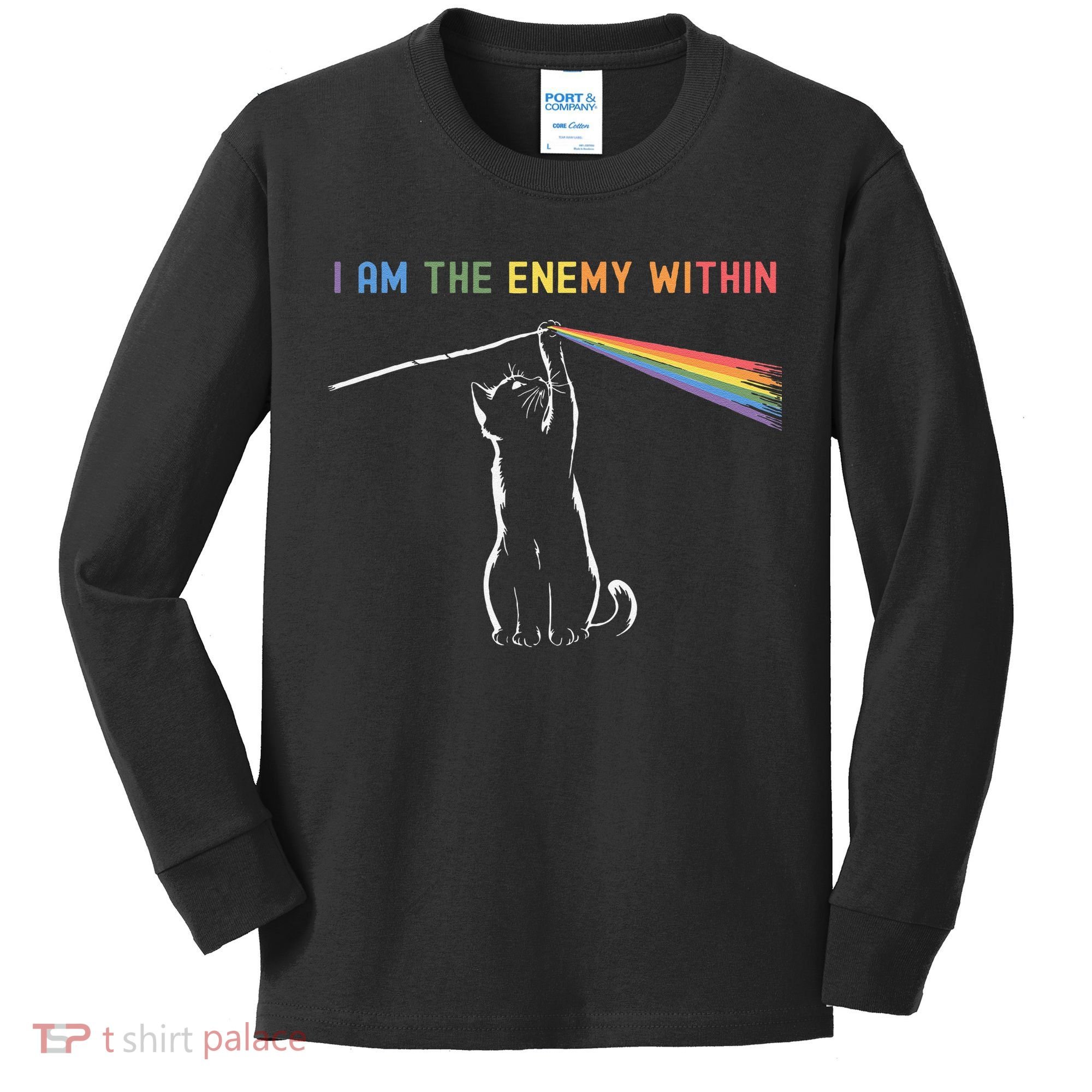 I Am The Enemy Within Kamala Harris Cat Lady Brighter Future Kids Long Sleeve Shirt