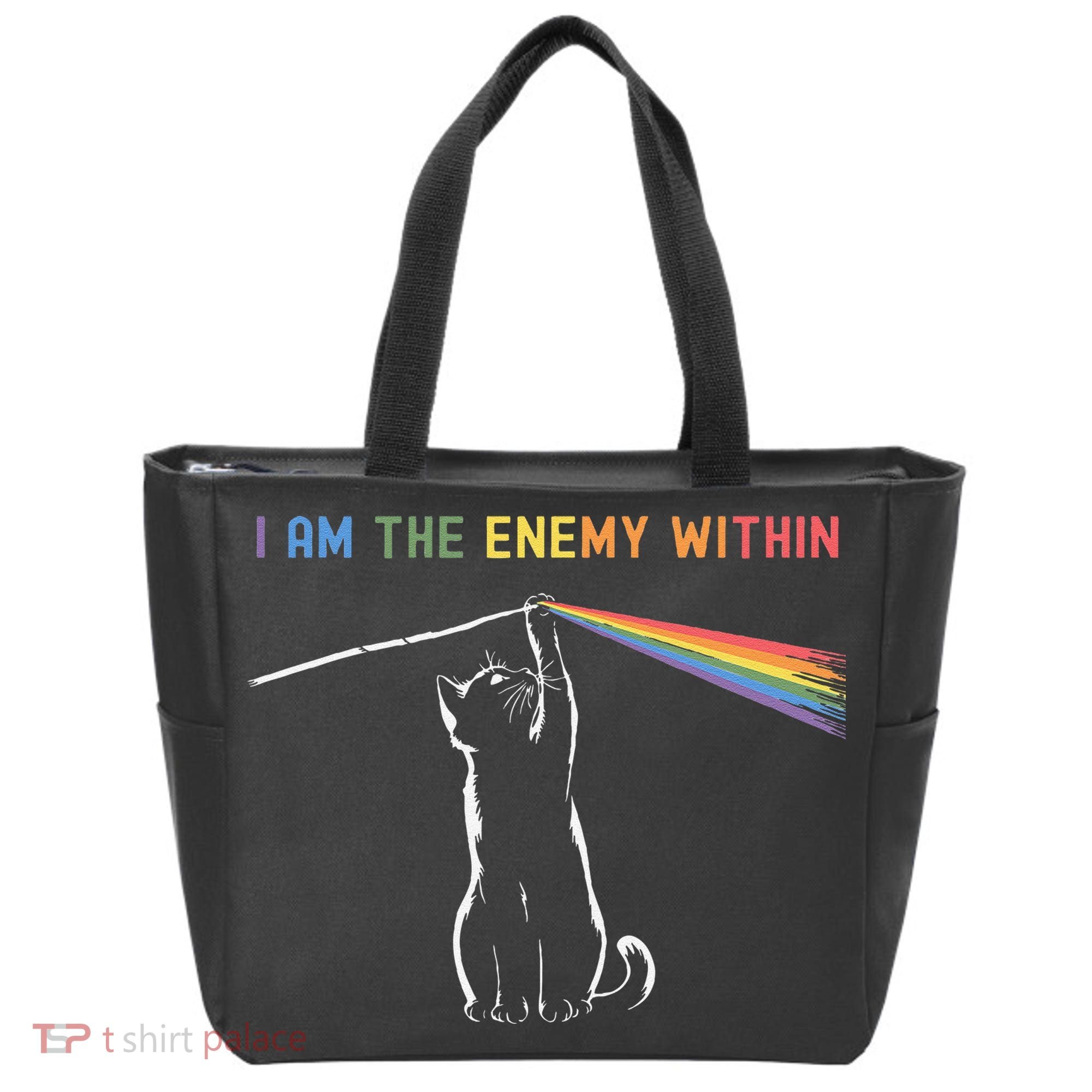 I Am The Enemy Within Kamala Harris Cat Lady Brighter Future Tote Bag