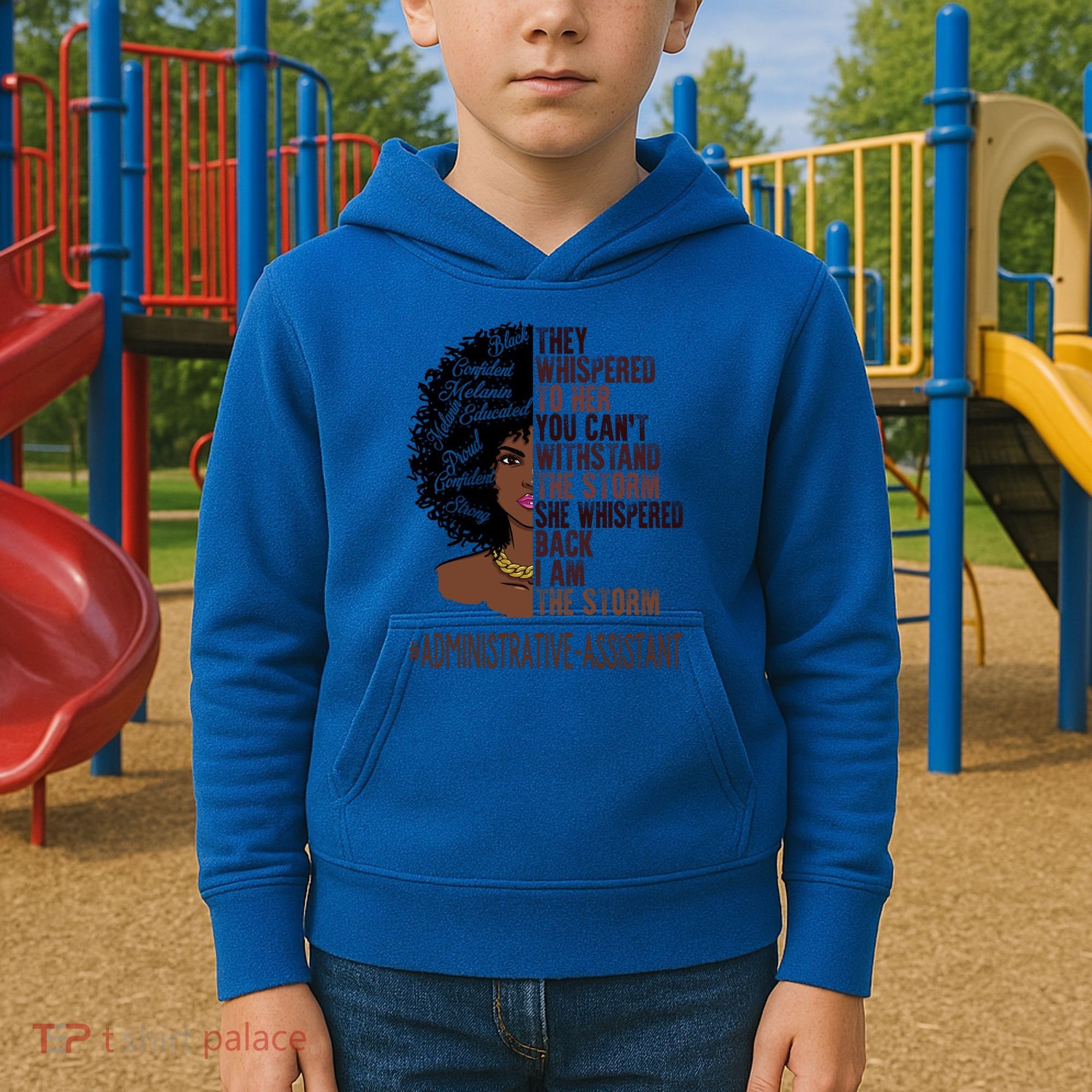 I Am The Storm Administrative Assistant African Gift Kids Hoodie