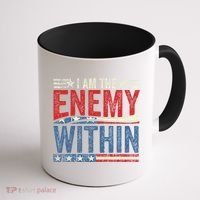 I Am The Enemy Within Pun Coffee Mug thumb 1
