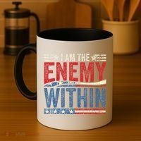 I Am The Enemy Within Pun Coffee Mug thumb 4