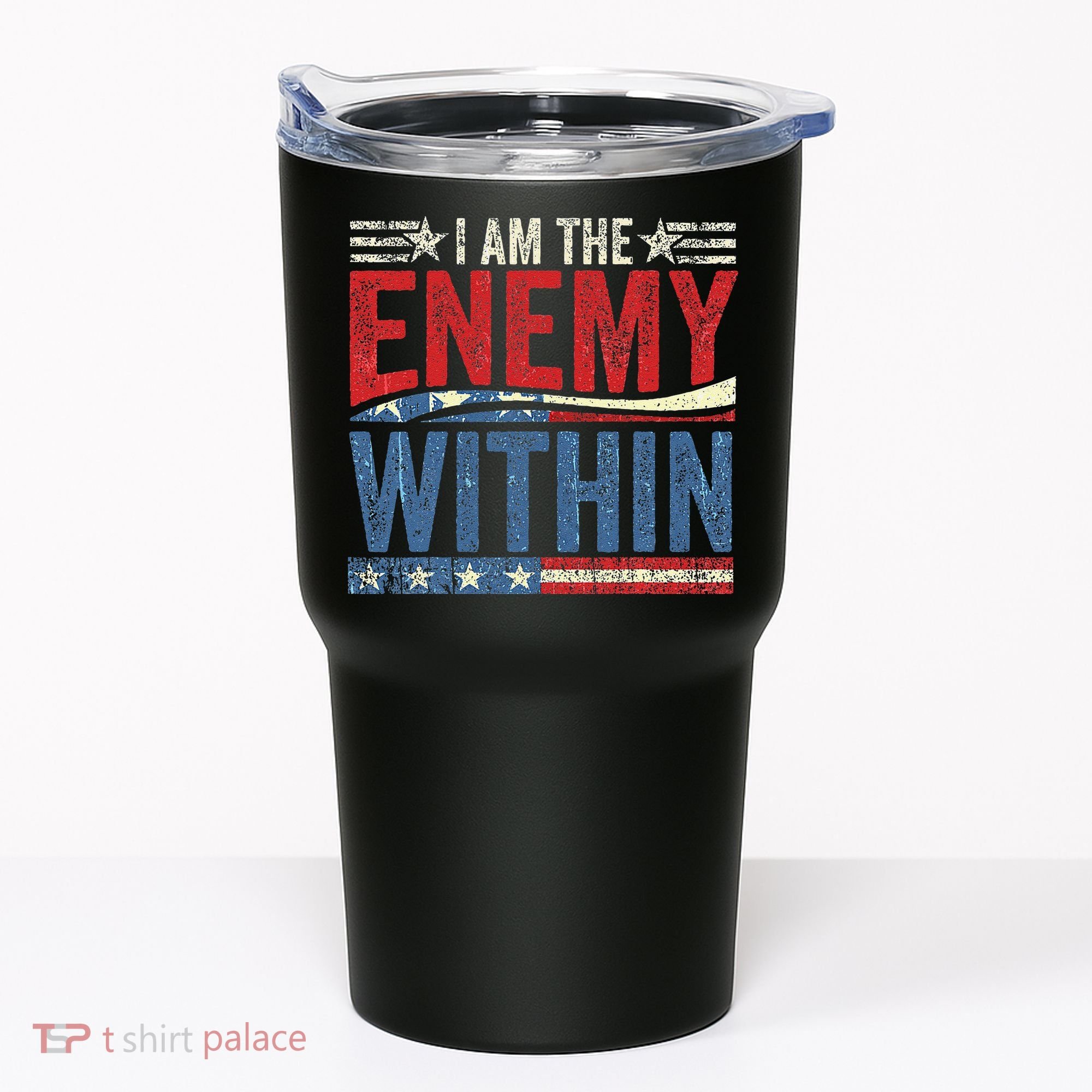 I Am The Enemy Within Pun Tumbler