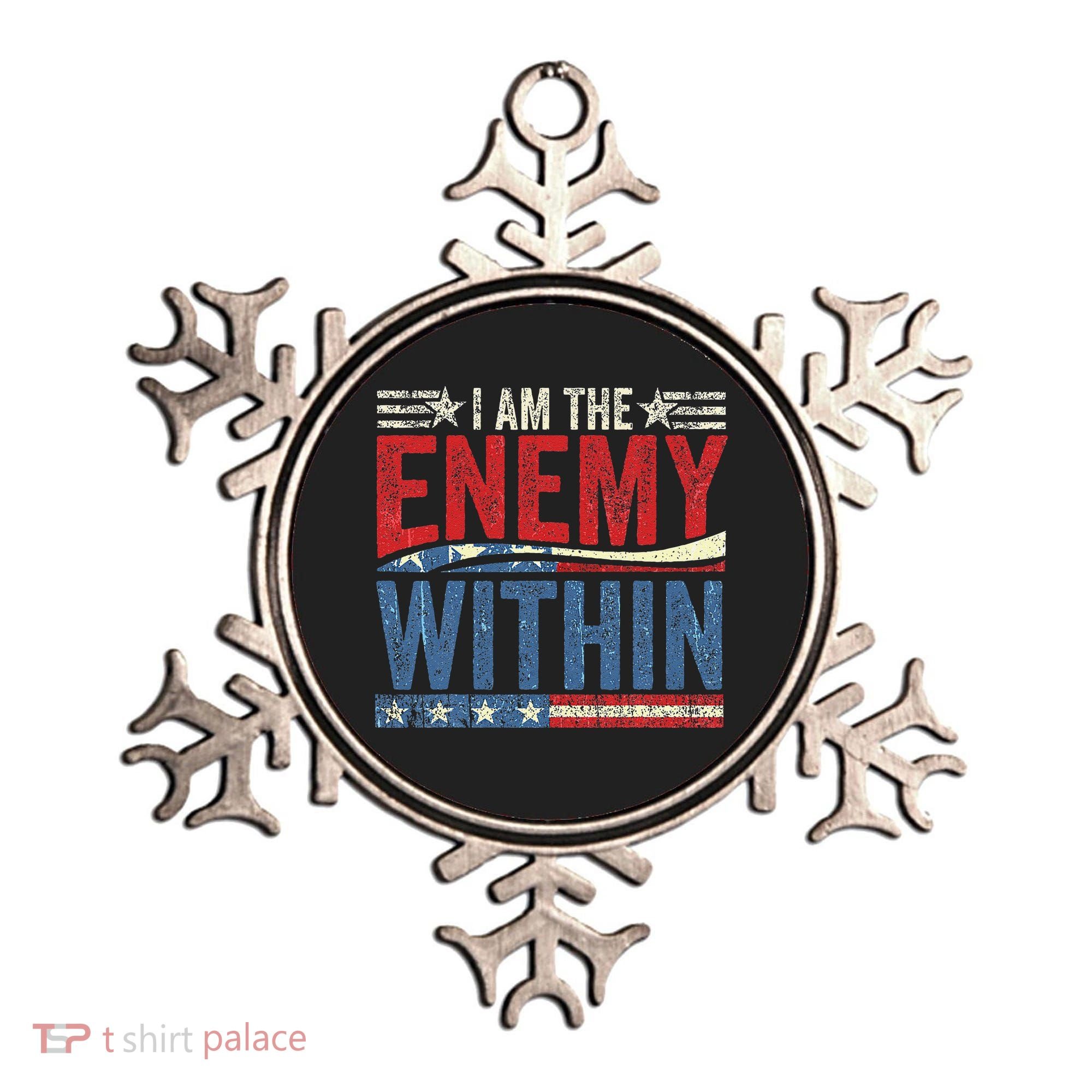 I Am The Enemy Within Pun Ornament