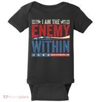 I Am The Enemy Within Pun Baby Bodysuit thumb 0