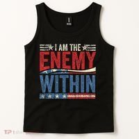 I Am The Enemy Within Pun Tank Top thumb 2