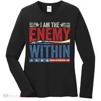 I Am The Enemy Within Pun Women's Long Sleeve Shirt thumb 0