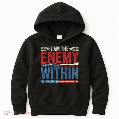 I Am The Enemy Within Pun Kids Hoodie