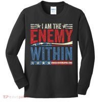 I Am The Enemy Within Pun Kids Long Sleeve Shirt thumb 0