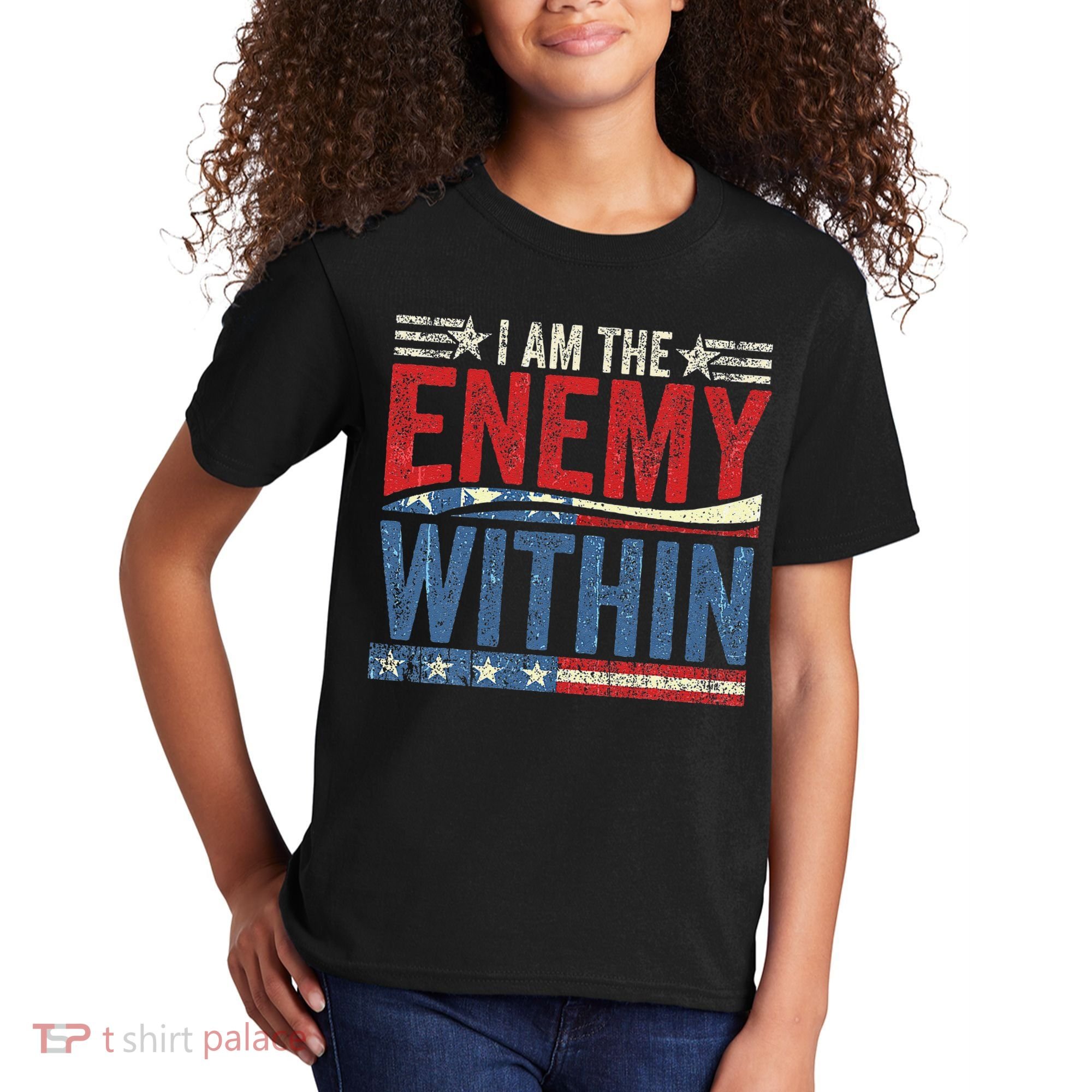 I Am The Enemy Within Pun Kids T-Shirt